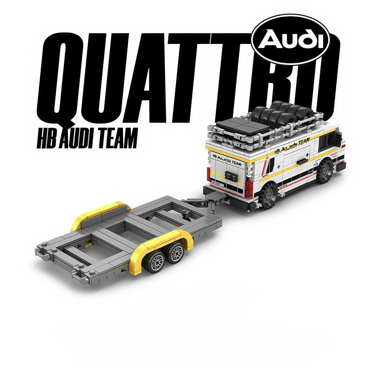 Trilumity Officially Licensed HB Audi WRC Team Building Block Set, 1:18 Scale, 1,362-Piece
