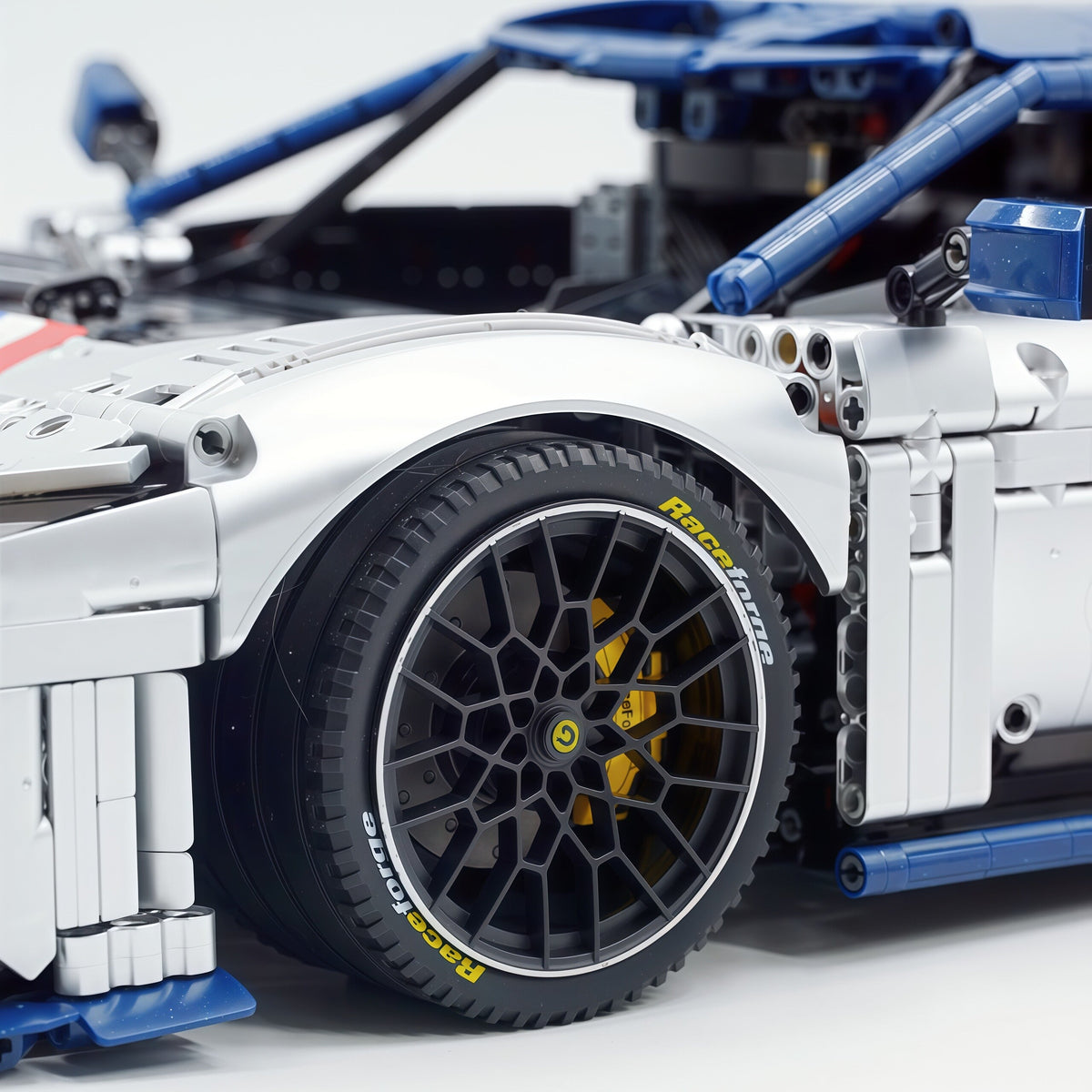 Trilumity Building Block Set: 1:8 The Ultimate 2025 Hybrid Hypercar | Remote Controlled V6 Prancing Horse Hypercar | Silver Limited Edition