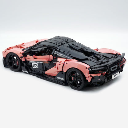 Trilumity Motorized Building Block Set: 1:8 The Ultimate British Woking Hypercar | Misty Rose Custom Edition | Shipped in Original Gift Box