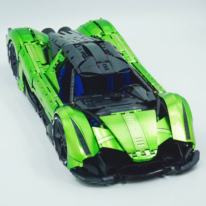 Trilumity Building Block Set: 1:8 Devel sixteen V16 | Neon Green Custom Edition | Officially licensed (4016Piece)