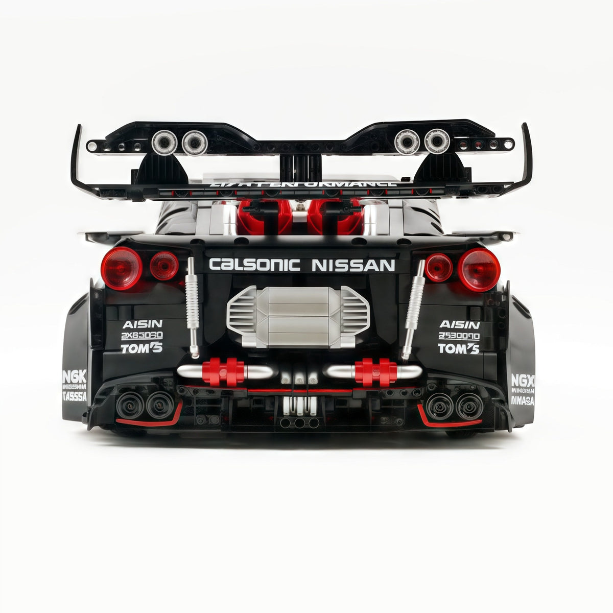 Trilumity Motorized Building Block Set: 1:8 Nissan GTR R35 Widebody Black Warrior Custom Edition | Black Beast | 3939+-Piece