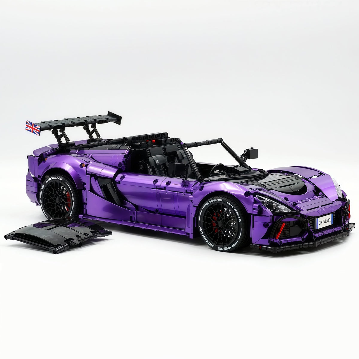 Trilumity Building Block Set: 1:8 Lotus Exige Cup 430 | Rare Amethyst Color Enamel Paint | Officially Licensed Edition (3730-Piece)