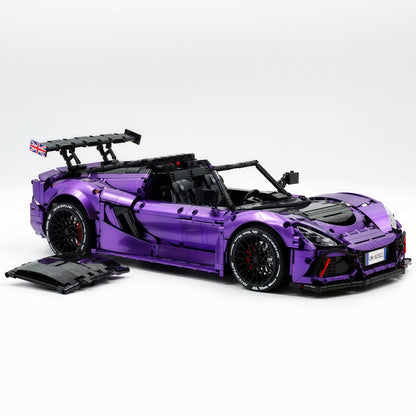 Trilumity Building Block Set: 1:8 Lotus Exige Cup 430 | Rare Amethyst Color Enamel Paint | Officially Licensed Edition (3730-Piece)