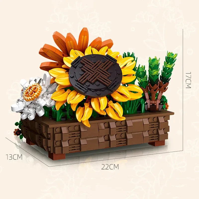 JieStar MOC Building Block Set: Creeper Plant Potted, Model JJ9034