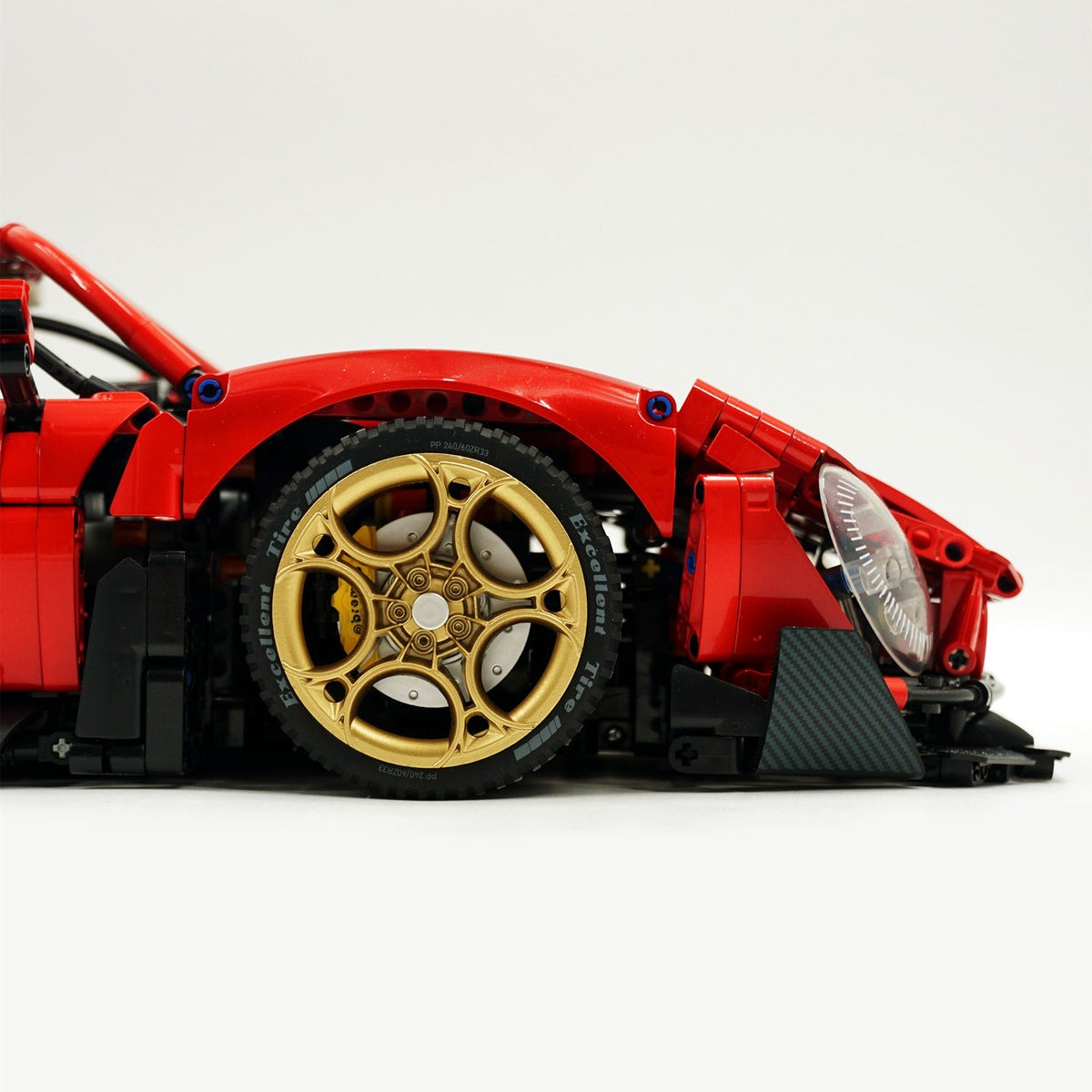 Trilumity Alfa Romeo 33 Stradale Supercar, Pearlescent Red Paint Customized Version Building Block Set, 1:8 Scale, Remote Control, 3,861-Piece