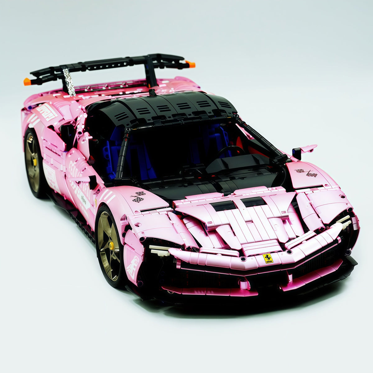 Trilumity Motorized Building Block Set: 1:8 Xx Track Hybrid Pink Plating Limited Color, The Ultimate Supercar, More Than 12 Features