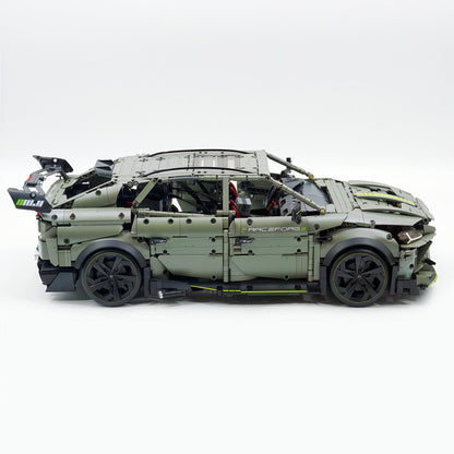 Trilumity Motorized Building Block Set: 1:8 The Ultimate Italian Super Suv | Remote Controlled | Grey Plating Limited Edition- 3223Piece