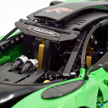 Trilumity Building Block Set: 1:8 Pagani Zonda R | Pearl Green Paint Italian Hypercar (3300+-Piece)