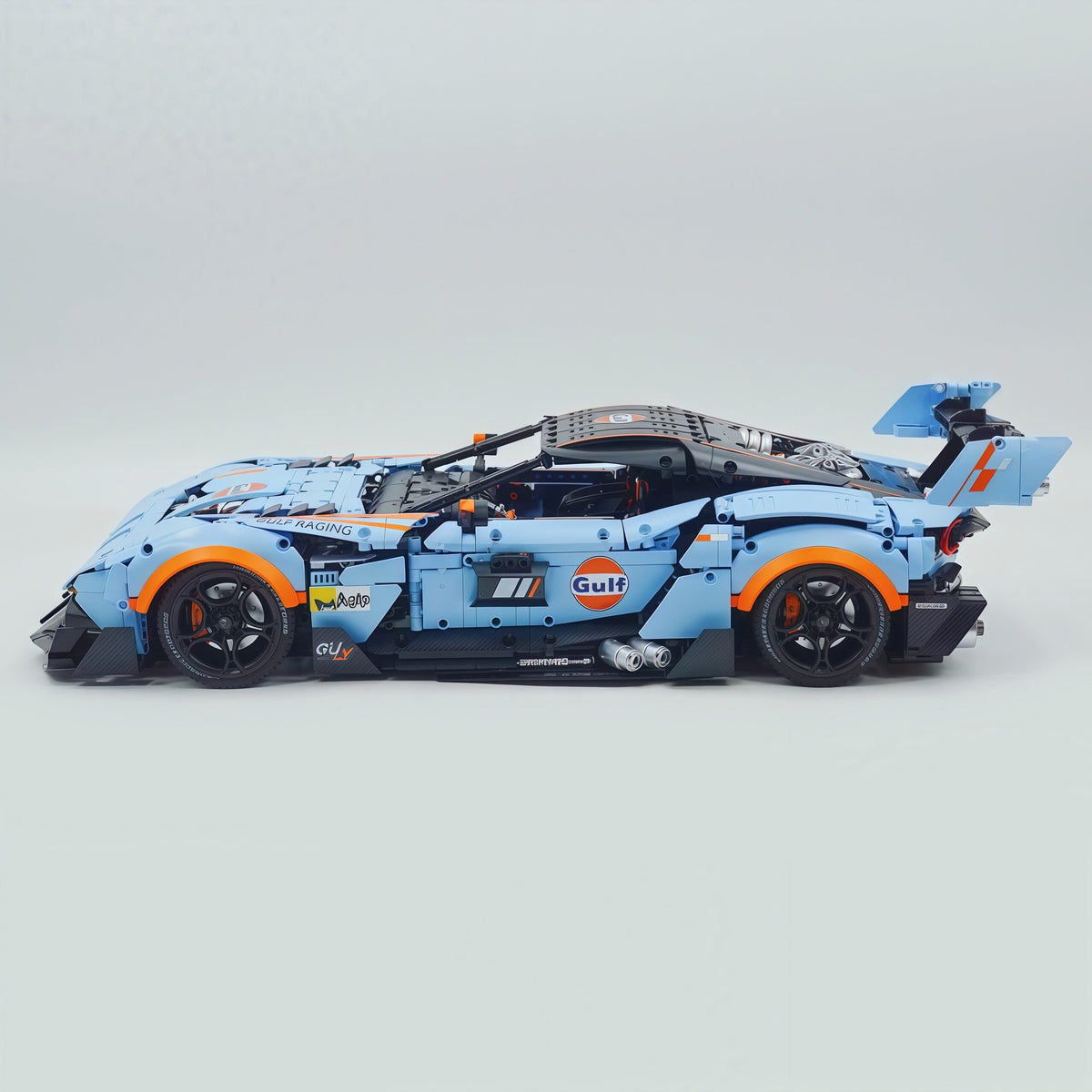 Trilumity Building Block Set: 1:8 Aston Martin Vulcan | Gulf Blue Custom Edition | 3794+-Piece