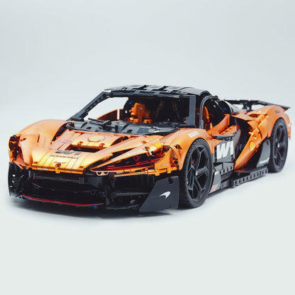 Trilumity Motorized Building Block Set: 1:8 The Ultimate British Woking Hypercar | Orange-Gold Custom Edition | Shipped in Original Gift Box
