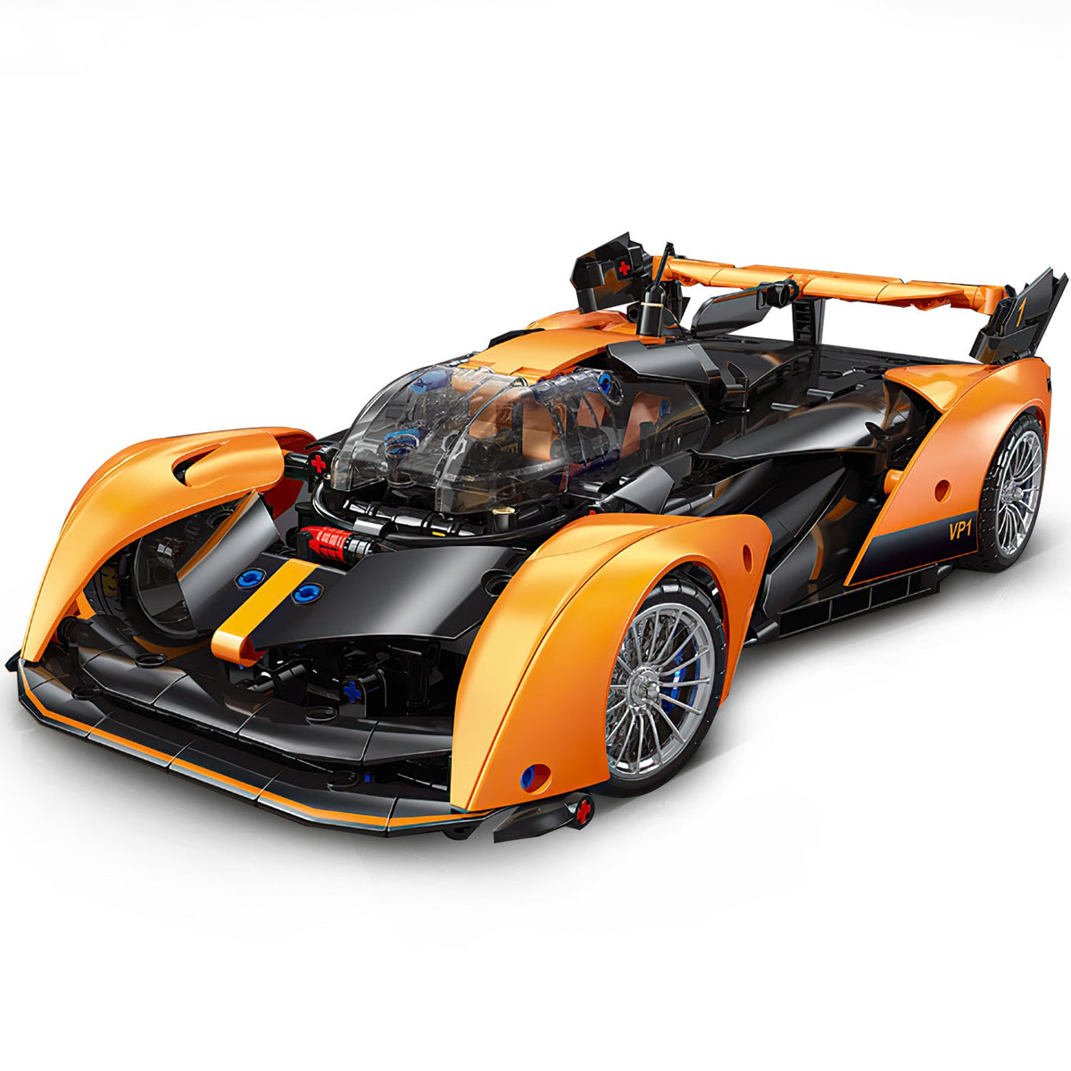 Trilumity Building Block Set: 1:14 British Racing Tech Solus GT Set with Remote Control (817-Piece)