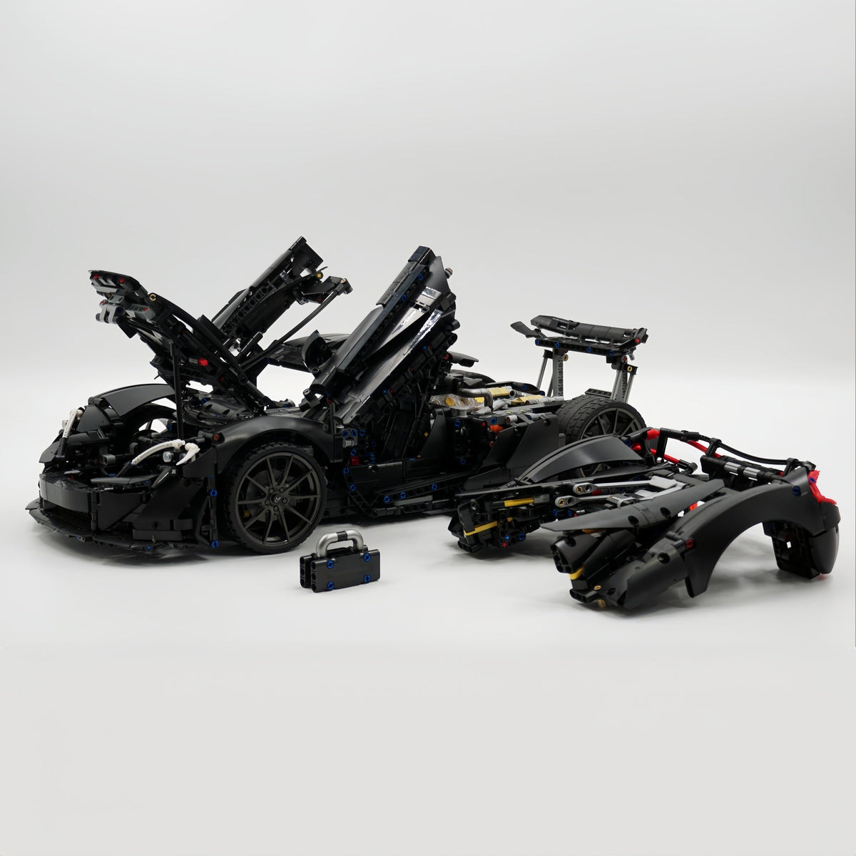Trilumity Building Block Set: 1: 8 The Ultimate British Hybrid Hypercar | Matt Black Custom Edition(3893-Piece)