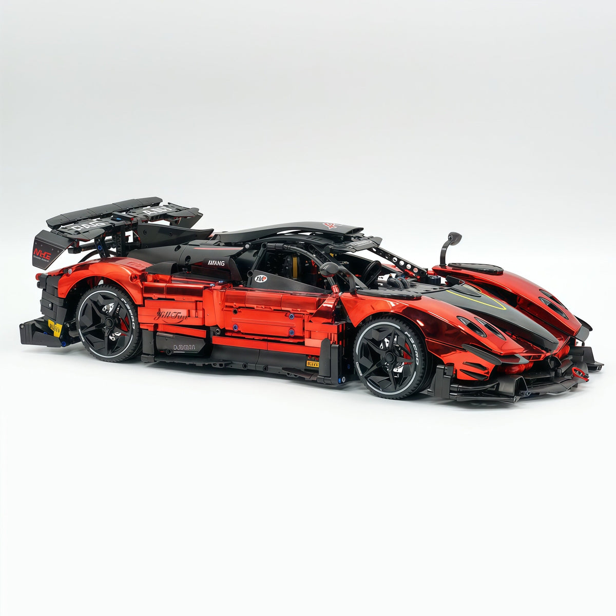 Trilumity Building Block Set: 1:8 Pagani Zonda R | Mirror Blood Red Paint Italian Hypercar (3300+-Piece)
