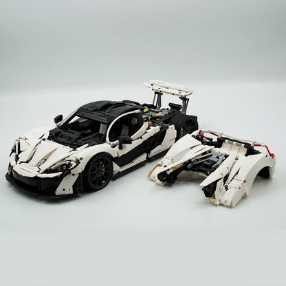 Trilumity Building Block Set: 1: 8 The Ultimate British Hybrid Hypercar | White Custom Edition(3893-Piece)