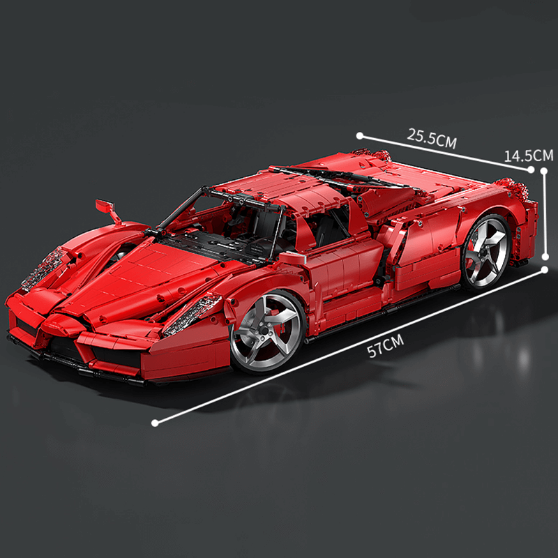 Trilumity Building Block Set: 1:8 Rosso Edition Italian Red Hypercar (4301Piece)