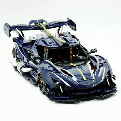 Trilumity Building Block Set: 1:8 Apollo Ie Hypercar — Midnight Edition | Starry Blue Exterior (3656Piece)