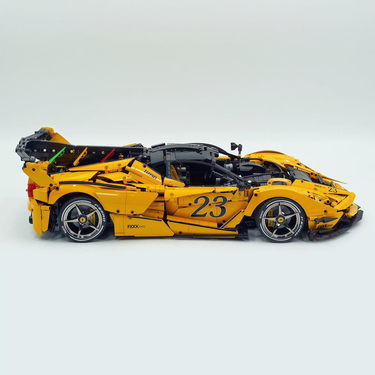 Trilumity Motorized Building Block Set: 1:8 The Ultimate Italian Hybrid Hypercar Evo | Baked Enamel Yellow Paint Italian Flagship (4058+-Piece)