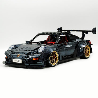 Trilumity Motorized Building Block Set: 1: 8 Porsche Gt2 RS, Limited Mirror Electroplated Edition (3389-Piece)