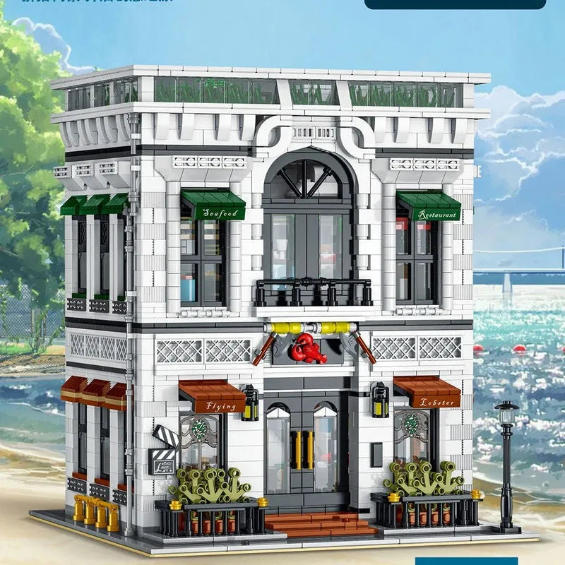 UG MOC Building Block Set: Seafood Restaurant, Model 10203