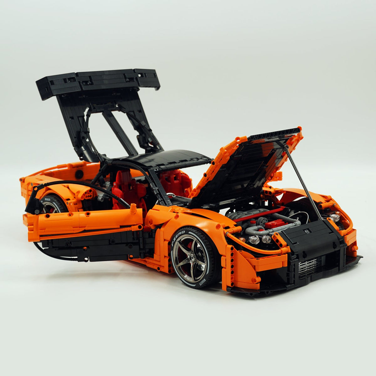 Trilumity Building Block Set: 1: 8 Mazda Rx-7 with Remote Control, Front and Rear Lights, All Printed Exterior Parts Without Stickers (3305-Piece)