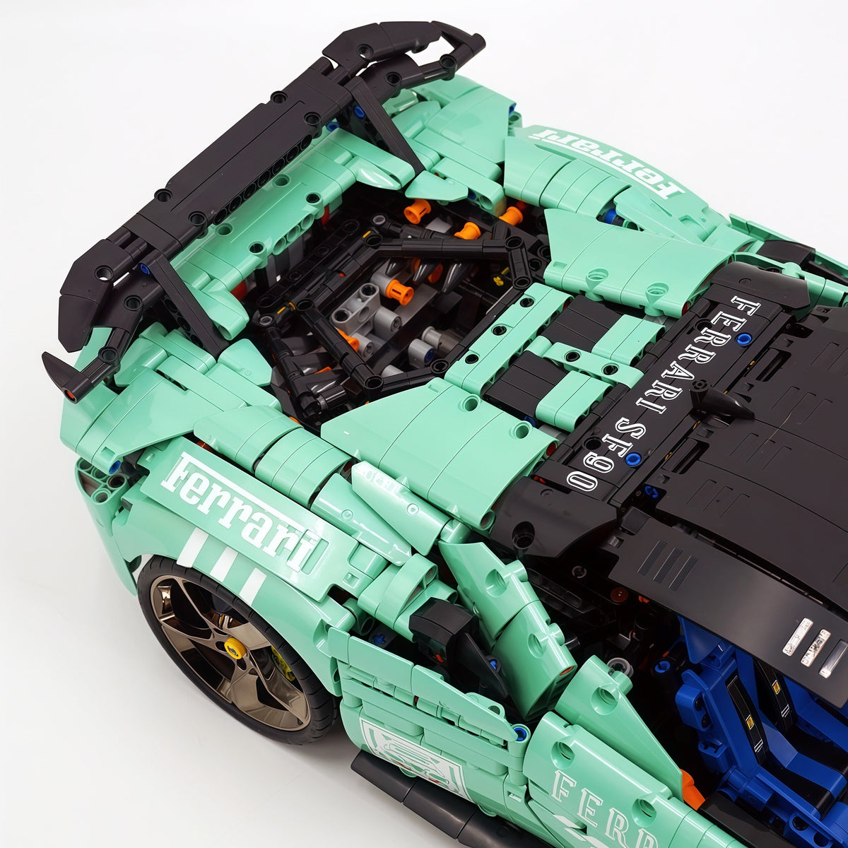 Trilumity Motorized Building Block Set: 1:8 Xx Track Hybrid Baked Enamel Mint Green Limited Color, The Ultimate Supercar, More Than 12 Features