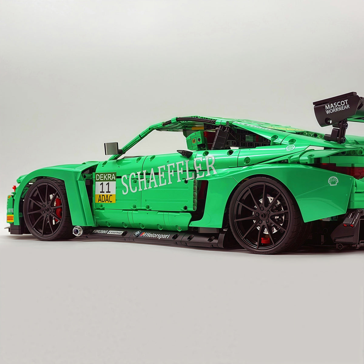 Trilumity Building Block Set: 1: 8 BMW M4 GT3 Building Set, Fully Detailed Simulation, Isle of Man Green Custom Edition (4556Piece)