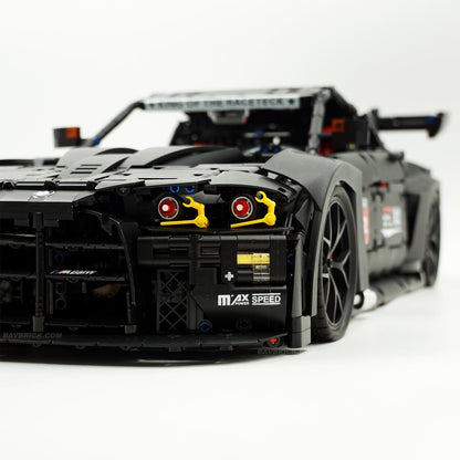 Trilumity Building Block Set: 1: 8 BMW M4 GT3 Building Set, Custom Barrel Matte Black Paint, The Ultimate Collectible (4556Piece)