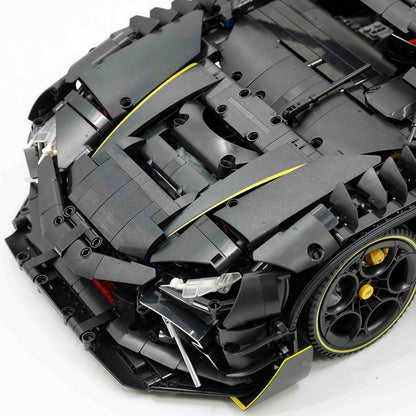 Trilumity Motorized Building Block Set: 1:8 The Ultimate Track-Built Ferrari 296 Supercar (3729-Piece)