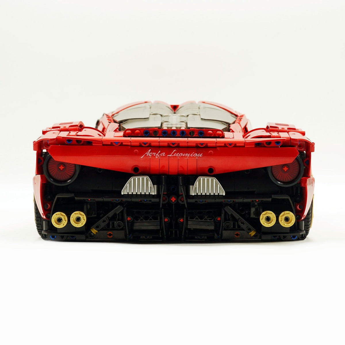 Trilumity Alfa Romeo 33 Stradale Supercar, Pearlescent Red Paint Customized Version Building Block Set, 1:8 Scale, Remote Control, 3,861-Piece
