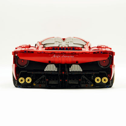 Trilumity Alfa Romeo 33 Stradale Supercar, Pearlescent Red Paint Customized Version Building Block Set, 1:8 Scale, Remote Control, 3,861-Piece