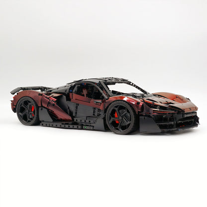 Trilumity Motorized Building Block Set: 1:8 The Ultimate British Woking Hypercar | Black & Red Chameleon Paint Edition | Shipped in Original Gift Box