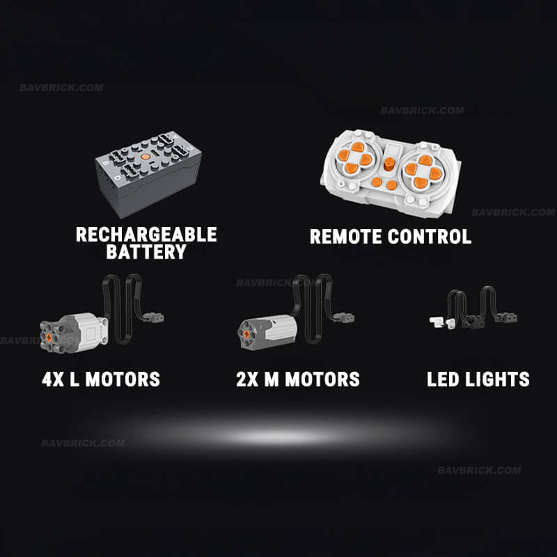 Trilumity Motorized Building Block Set: 1:10 Drifting Edition British Hybrid Hypercar | Remote-Controlled British Supercar | Metallic White Paint