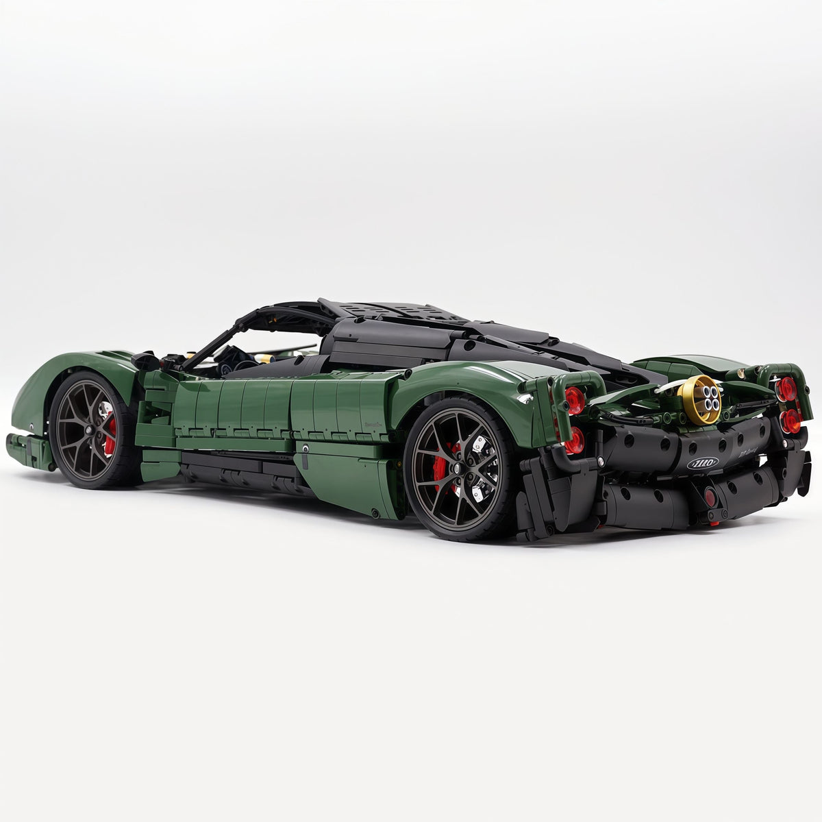 Trilumity Building Block Set: 1:8 Pagani Utopia Custom Avocado Green Paint – The Ultimate V12 Italian Hypercar (4688-Piece)
