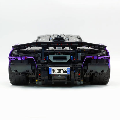Trilumity Motorized Building Block Set: 1:8 The Ultimate British Woking Hypercar | Pearlescent Purple Custom Edition | Shipped in Original Gift Box