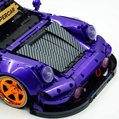 Trilumity Motorized Building Block Set: The Ultimate Widebody Porsche 964 RWB, Widebody German Coupe (3950-Piece)