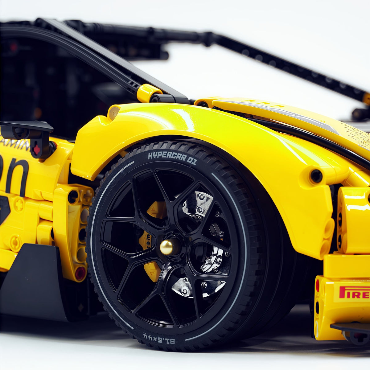 Trilumity Building Block Set: 1: 8 The Ultimate Italian Track-Only V12 Hypercar, Vibrant Yellow Limited Edition (4100+Piece)