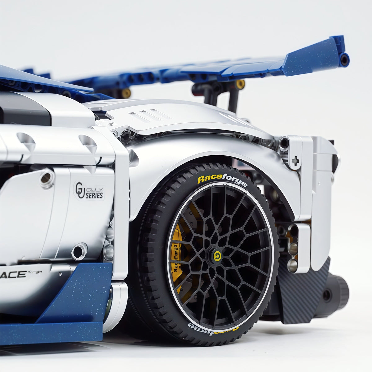 Trilumity Building Block Set: 1:8 The Ultimate 2025 Hybrid Hypercar | Remote Controlled V6 Prancing Horse Hypercar | Silver Limited Edition