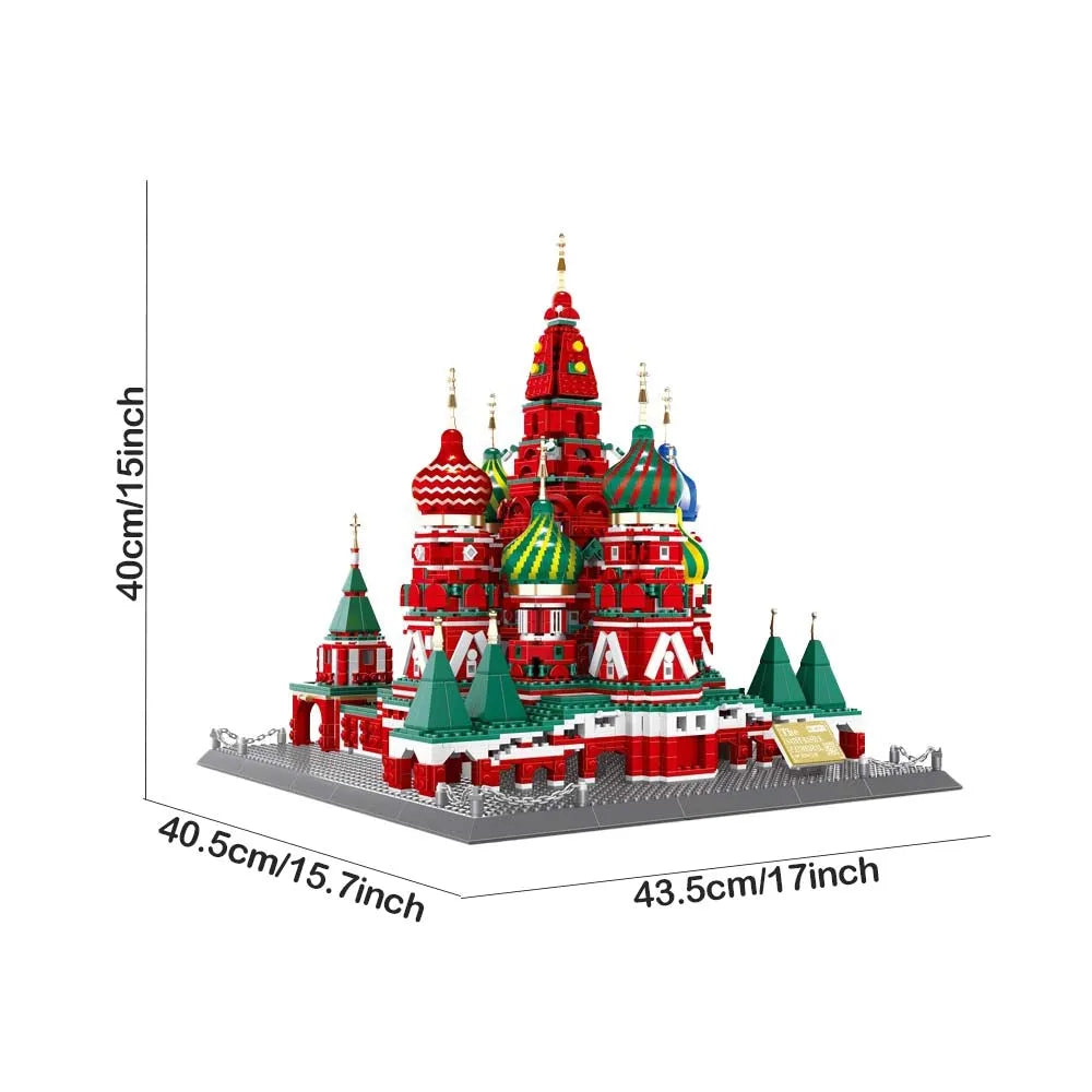 Wange MOC Building Block Set: Famous Saint Basil's Cathedral, Model 6213