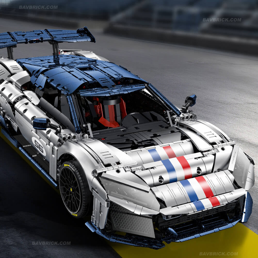 Trilumity Building Block Set: 1:8 The Ultimate 2025 Hybrid Hypercar | Remote Controlled V6 Prancing Horse Hypercar | Silver Limited Edition