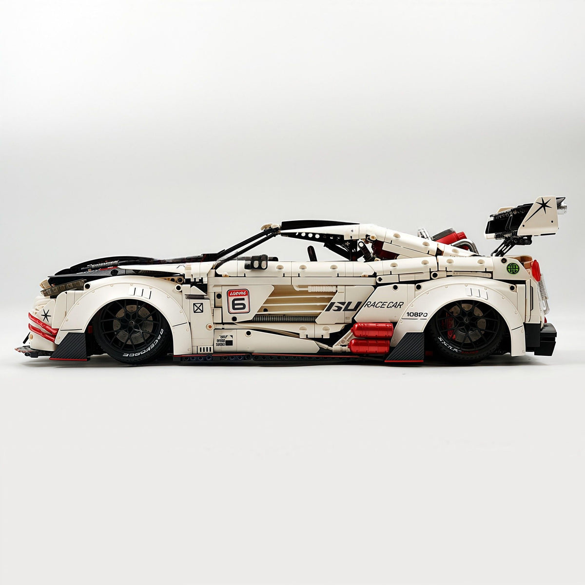 Trilumity Motorized Building Block Set: 1:8 Nissan GT-R R35 Widebody Edition | White Beast | 3939+-Piece
