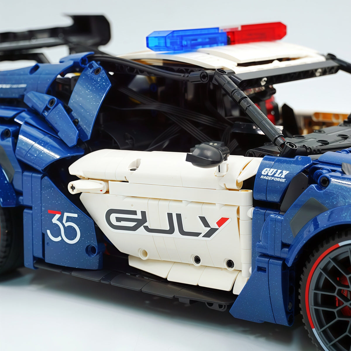 Trilumity Building Block Set: 1:8 American Mustang Police Car | The Ultimate RC Collector’s Item (3975-Piece)