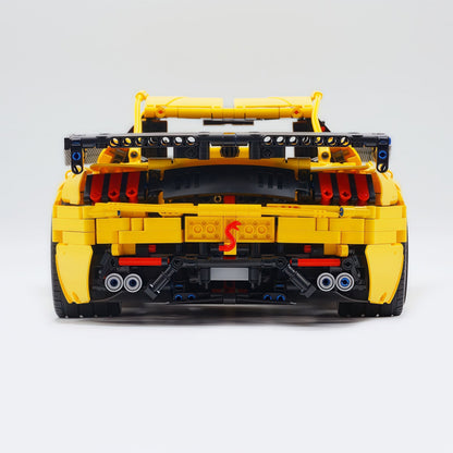 Trilumity Building Block Set: 1: 8 Ford Shelby Gt500, Electroplating Gun Grey Custom Version (3400Piece)
