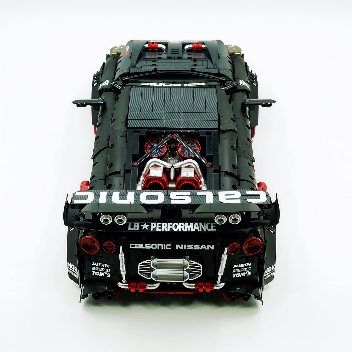 Trilumity Motorized Building Block Set: 1:8 Nissan GTR R35 Widebody Black Warrior Custom Edition | Black Beast | 3939+-Piece