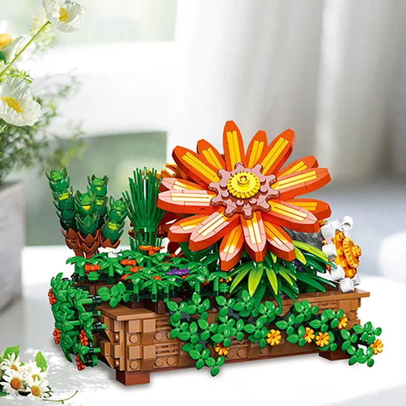 JieStar MOC Building Block Set: Creeper Plant Potted, Model JJ9034