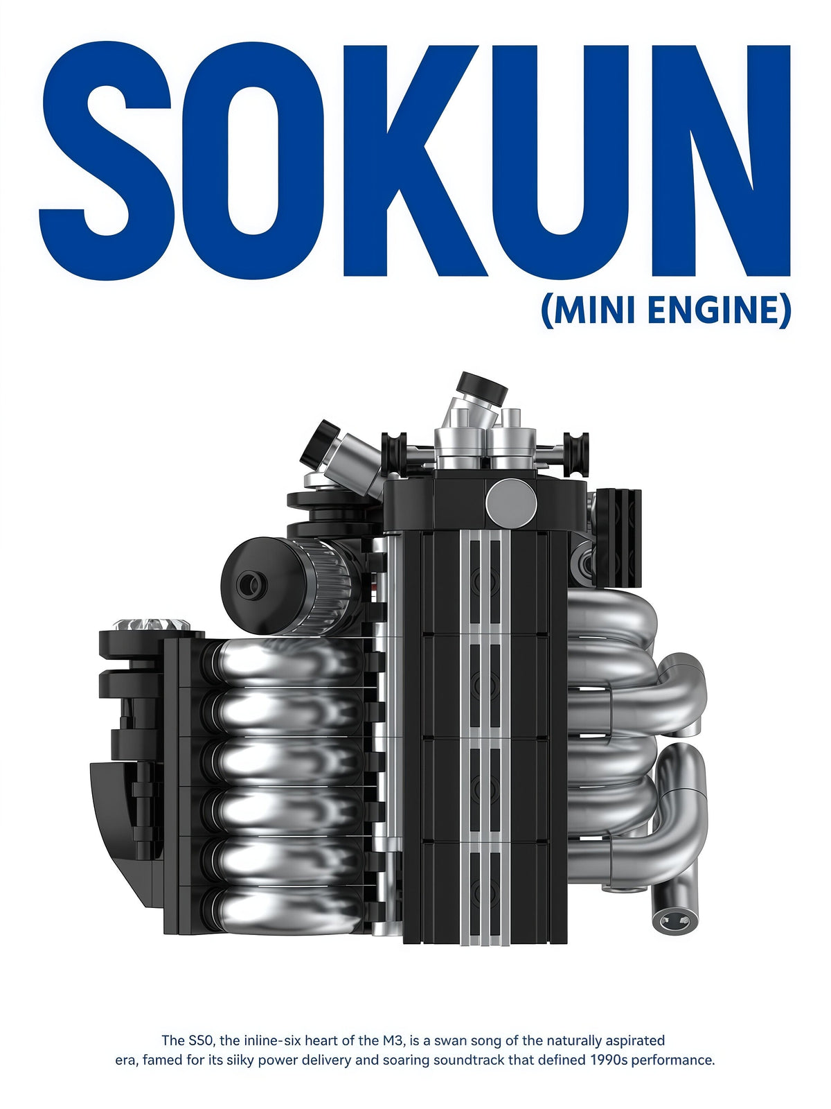 Trilumity Building Block Set: BMW M3 S50 Engine | Home Decor (292-Piece)