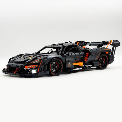 Trilumity Motorized Building Block Set: 1:8 McLaren Senna Black Knight Hypercar Limited Edition (3803-Piece)
