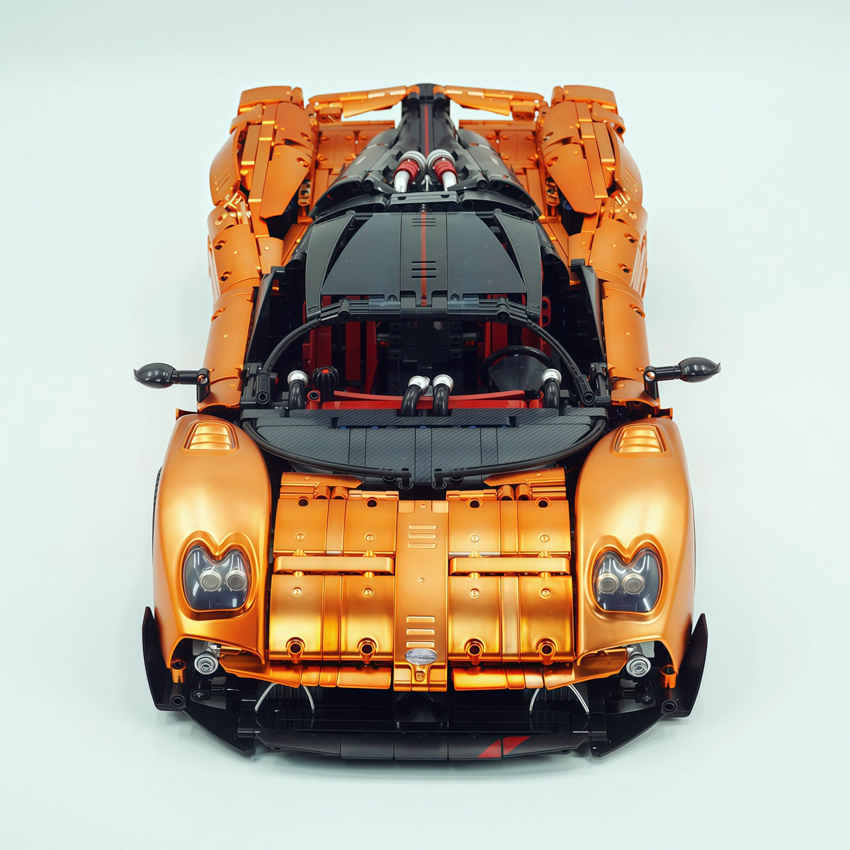 Trilumity Building Block Set: 1:8 The Ultimate Pagani Utopia Supercar | Customized Orange Gold V12 Italian Exotic (3314Piece)