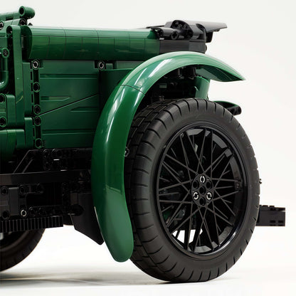 Trilumity Motorized Building Block Set: 1:8 Bentley Blower Junior | Vintage Aesthetic City Car Set (3918+-Piece)