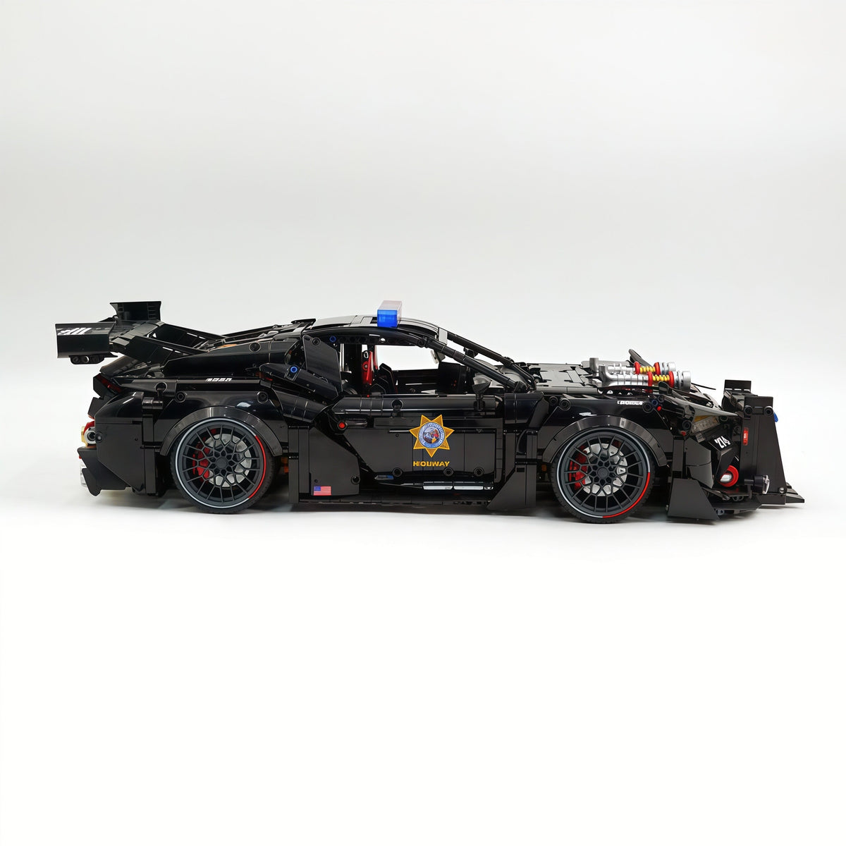 Trilumity Building Block Set: 1:8 American Muscle Police Car Pearlescent Black Limited Edition | The Ultimate RC Collector’s Item (3975-Piece)