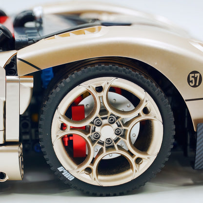 Trilumity Building Block Set: 1:8 The Ultimate Pagani Utopia Supercar | Limited Edition Champagne Gold V12 Italian Exotic (3314Piece)